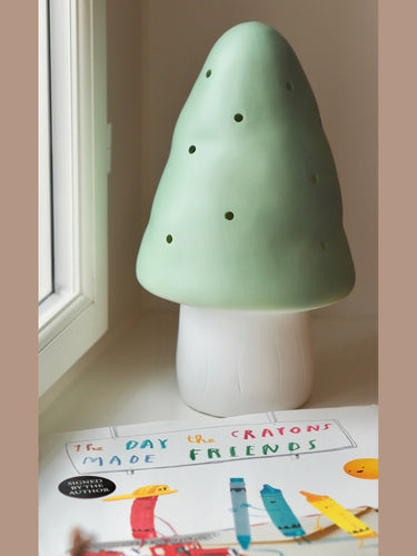 Small Mushroom Lamp Mint Green