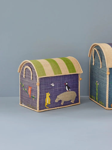 Small Raffia Basket 'Zoo'