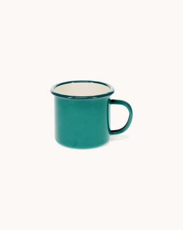 Large Enamel Cup Teal Green