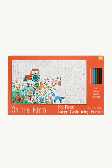 Large Colouring Poster with Pencils