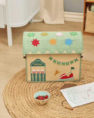 Medium Raffia Basket 'Fun Fair'