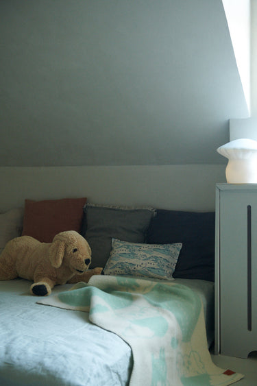 Medium Mushroom Lamp Blue