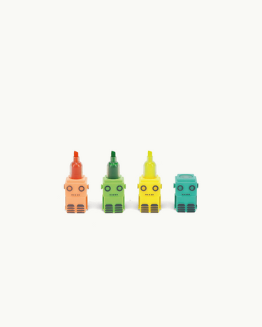 Stackable Highlighter Set Robot