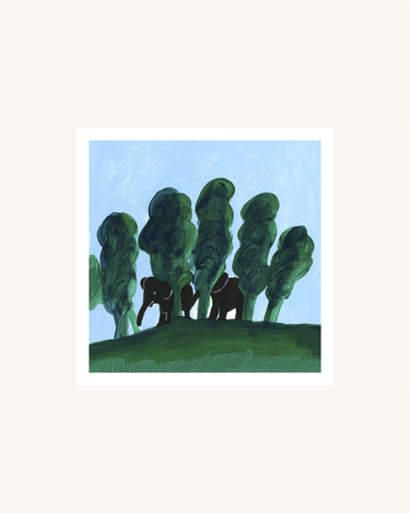 'Elefanterne Gemmer Sig' Poster