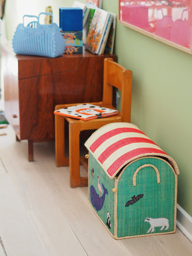 Medium Raffia Basket 'Zoo'