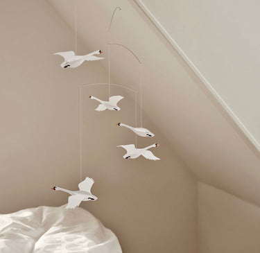 Scandinavian Swans Mobile